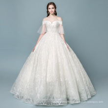 Particular Lace Wedding Dress 2018 designs Amazing Off Shoulder bridal gowns Floor Length Wedding Dresses
